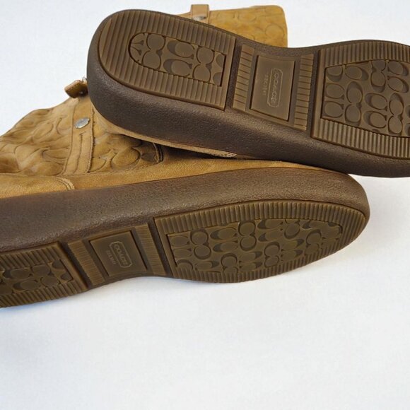 Coach Tullip Signature Suede Boots – Women’s Size 11B - Picture 2 of 6